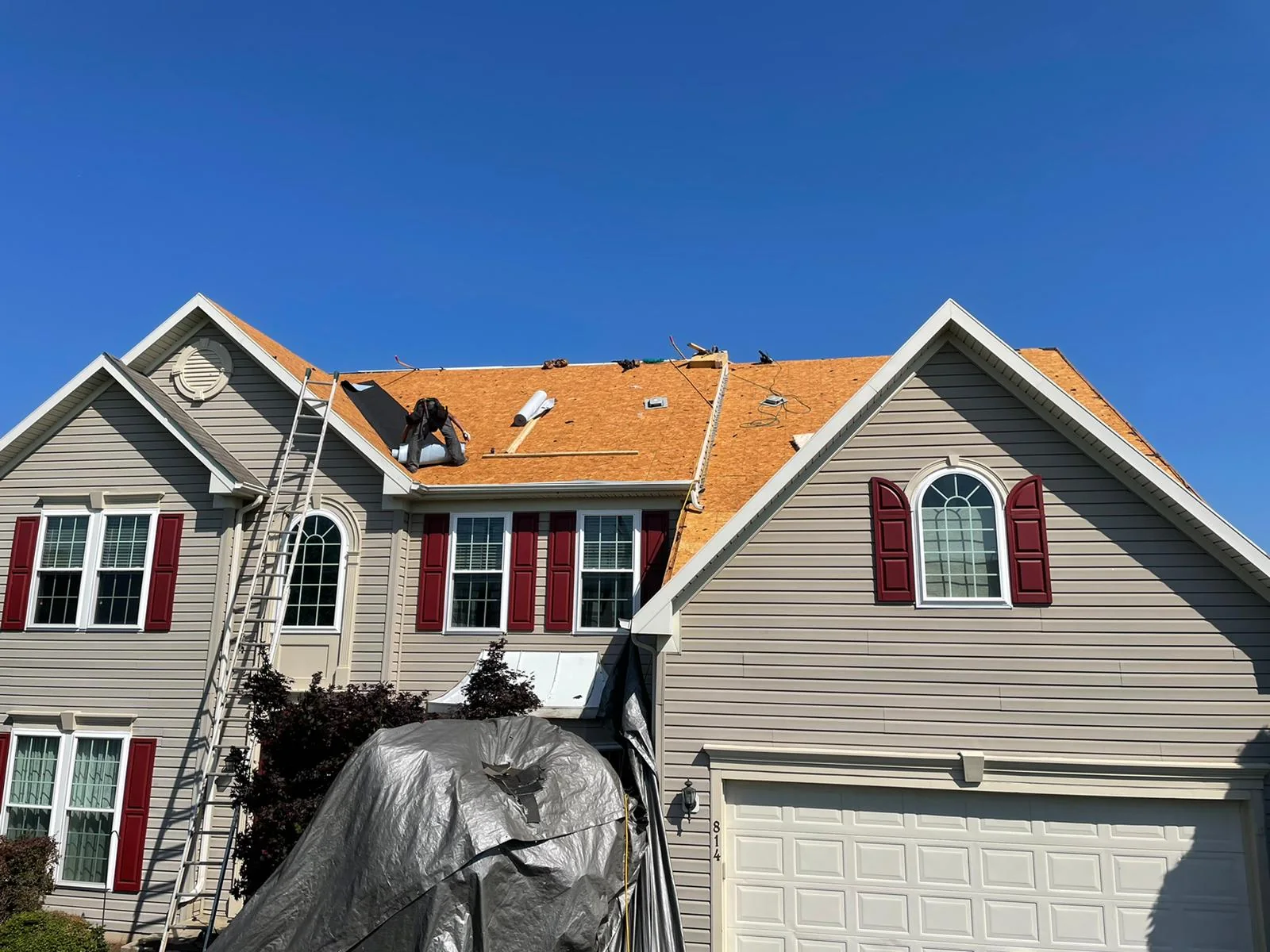 JM General Contractor roofing project in progress