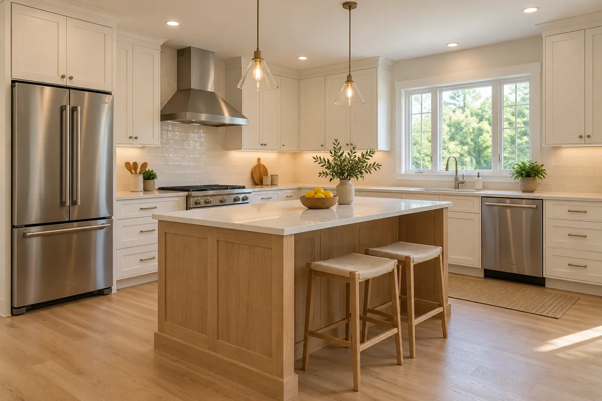 AI-generated illustration of kitchen remodeling